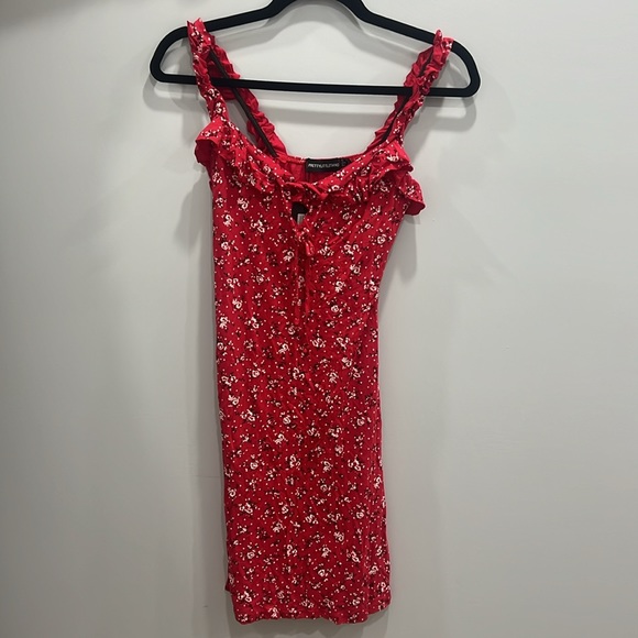 Women’s red PLT spaghetti strap summer dress - new, never worn size 8 - Picture 5 of 7